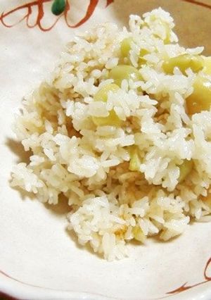 醤油だけ簡単ずぼらぎんなんの炊き込みご飯-レシピのメイン写真