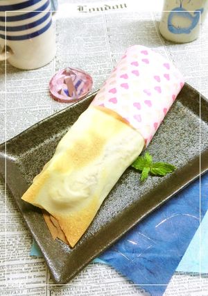塩バナナ・マシュマロ・クリチの焼き春巻き-レシピのメイン写真