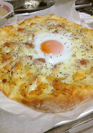 手抜きで超簡単！！カルボナーラピザ！！-レシピのメイン写真