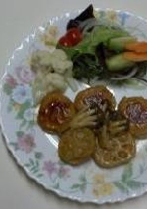 簡単！レンコンの肉詰め焼き-レシピのメイン写真