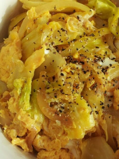簡単☆ささっと!キャベツ・玉ねぎ・卵炒め-レシピのメイン写真