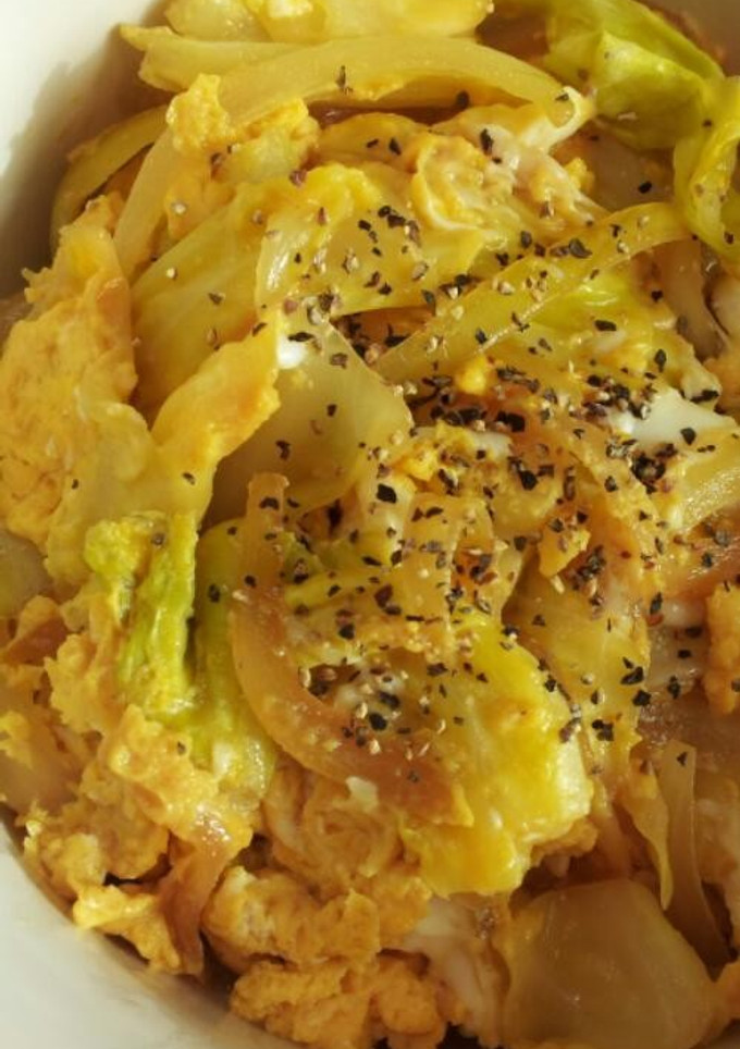簡単☆ささっと！キャベツ・玉ねぎ・卵炒め-レシピのメイン写真