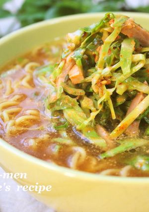 キャベツのコチュマヨ和えで中華そば-レシピのメイン写真