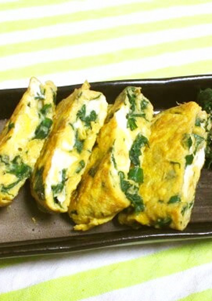 新生姜とほうれん草の玉子焼き-レシピのメイン写真