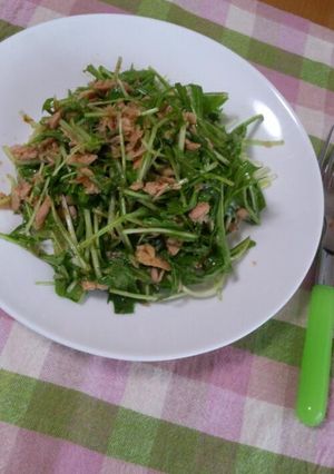シャキシャキ水菜の簡単サラダ-レシピのメイン写真