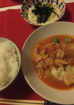 鶏肉とキャベツの簡単トマト煮-レシピのメイン写真