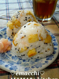*新生姜*揚げとじゃこのさっぱりおにぎり-レシピのメイン写真