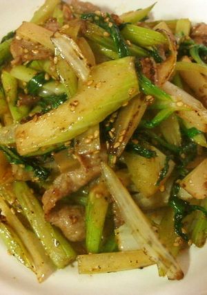 セロリと豚肉のオイスターソース炒め-レシピのメイン写真