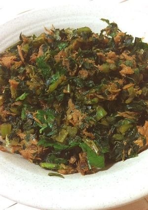 大根の葉（又は蕪の葉）のツナ味噌炒め-レシピのメイン写真