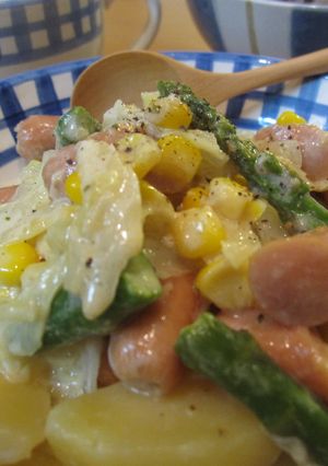 簡単おいしい♪ごろごろ野菜のクリーム煮-レシピのメイン写真