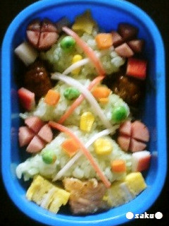 お弁当♪クリスマスツリー弁当-レシピのメイン写真
