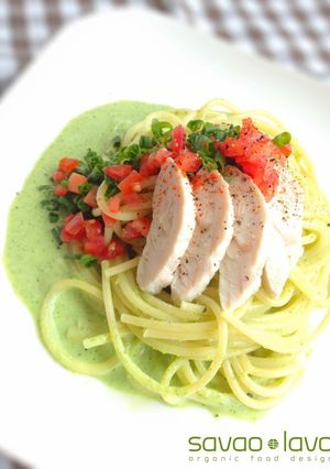 博多万能ねぎのパスタ ジェノベーゼ風-レシピのメイン写真