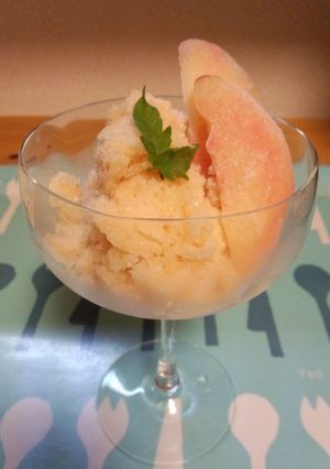 袋１枚で 桃と豆乳の簡単ジェラート-レシピのメイン写真