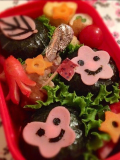 簡単キャラ弁✾ハムでかわいいおにぎり♡-レシピのメイン写真