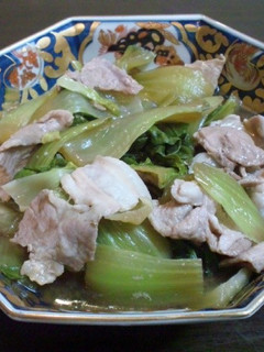豚バラ肉と青梗菜から出る水分の簡単煮物♪-レシピのメイン写真