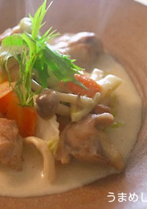 鍋の残り食材で簡単★鶏のクリーム煮-レシピのメイン写真