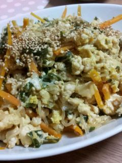 たくさん食べたい!炒り豆腐。-レシピのメイン写真