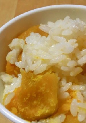 かぼちゃコロコロ♪シンプル炊き込みご飯-レシピのメイン写真