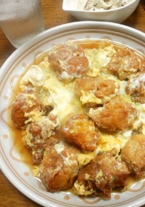 から揚げのたっぷりキャベツ卵とじ-レシピのメイン写真