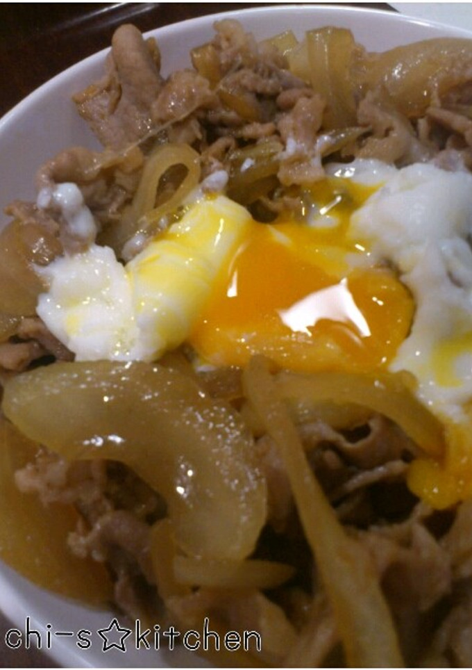 しょうが焼き丼☆温玉のせ-レシピのメイン写真