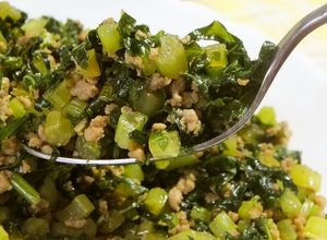 味付け簡単！大根の葉っぱと豚ひき肉炒め-レシピのメイン写真