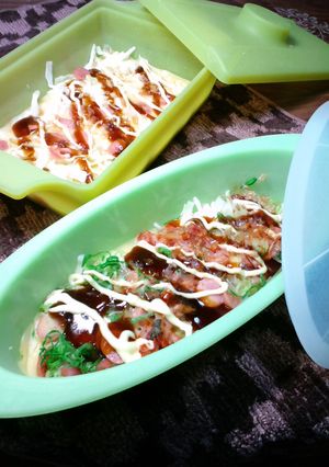 電子レンジで簡単お好み焼き-レシピのメイン写真