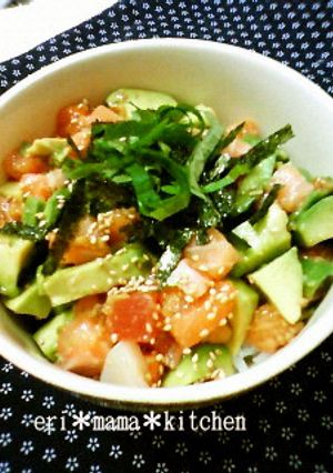 醤油麹で♪激ウマ！！海鮮アボカド丼★-レシピのメイン写真