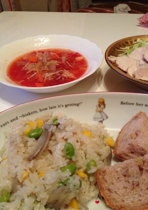 ゴボウのプチプチ間食　炊きこみピラフ-レシピのメイン写真