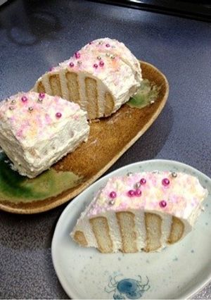 バレンタインに♡ビスケットケーキ-レシピのメイン写真