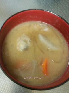 具だくさん*春雨肉団子の味噌汁-レシピのメイン写真