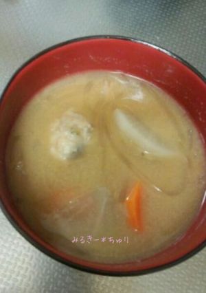具だくさん*春雨肉団子の味噌汁-レシピのメイン写真