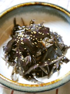 茄子皮とごぼうのきんぴら-レシピのメイン写真
