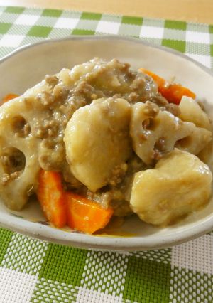 やさしい味わい☆秋野菜の味噌そぼろ煮-レシピのメイン写真