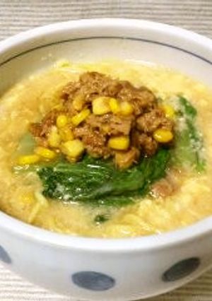 麺の力ほっこり中華そば☆ツナコーン味噌☆-レシピのメイン写真