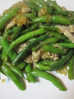 いんげん豆と春雨豚肉炒め-レシピのメイン写真