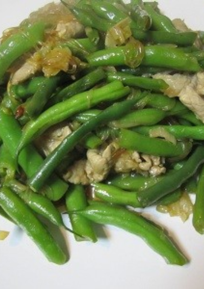 いんげん豆と春雨豚肉炒め-レシピのメイン写真