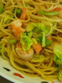 えびとキャベツの和風塩麹パスタ-レシピのメイン写真