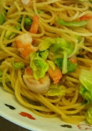 えびとキャベツの和風塩麹パスタ-レシピのメイン写真