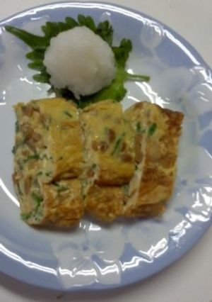 納豆ネギ卵焼き-レシピのメイン写真