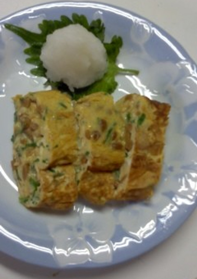 納豆ネギ卵焼き-レシピのメイン写真