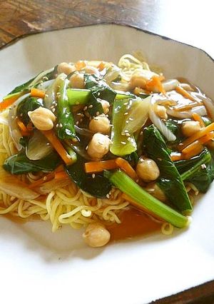 レンジで簡単 ご馳走野菜あんかけ中華そば-レシピのメイン写真
