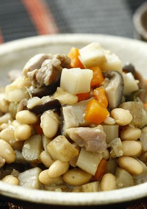 しょうゆ糀で鶏肉入り五目大豆煮-レシピのメイン写真