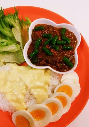簡単★トマトとキノコのチーズキーマカレー-レシピのメイン写真