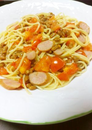 簡単!納豆パスタ-レシピのメイン写真