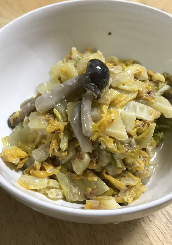 白菜としめじの醤油マヨ和え-レシピのメイン写真