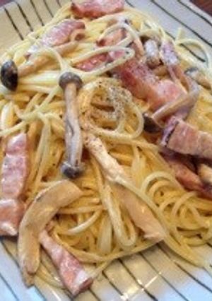 きのことベーコンのクリームパスタ-レシピのメイン写真