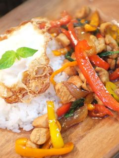 胸肉で作る!ガパオライス-レシピのメイン写真
