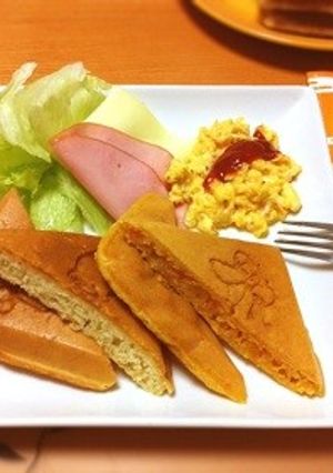 ホットサンドメーカーで粉ミルクパンケーキ-レシピのメイン写真