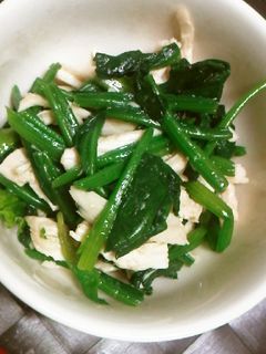 ホウレン草と鶏ささみの和え物-レシピのメイン写真