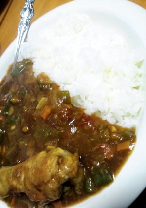 手羽元でトマト風味いっぱいカレー-レシピのメイン写真